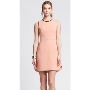 Banana Republic sheath dress with leather trim